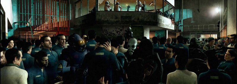 prison riot scene