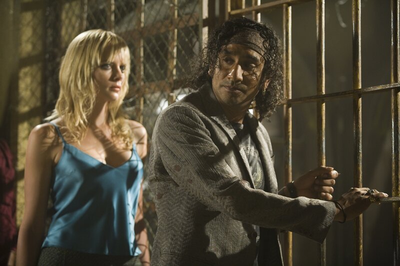 Prison scene with man and woman