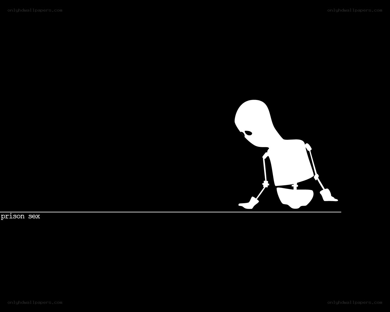 prison sex text on black background