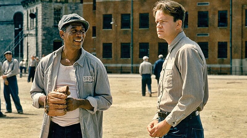 prison yard baseball scene
