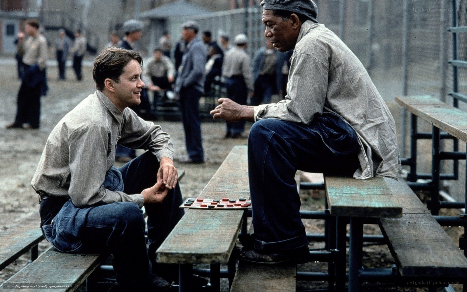 Prison yard checkers game