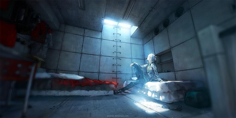 prisoner in a cell