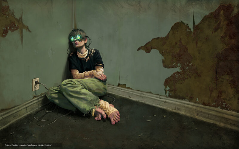 prisoner in a decaying room