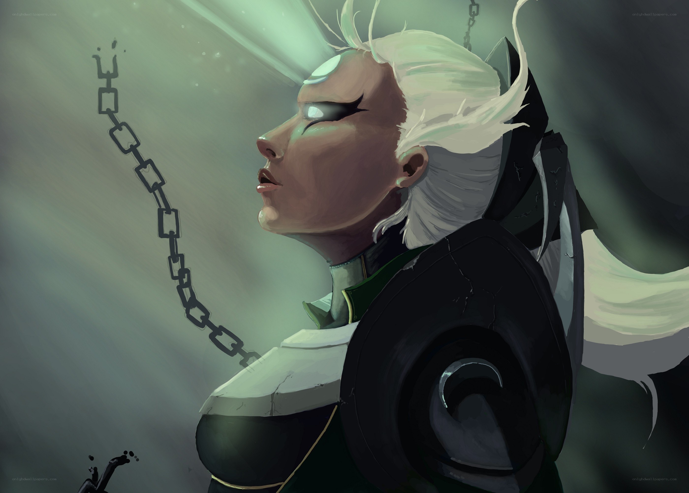 prisoner with glowing eyes