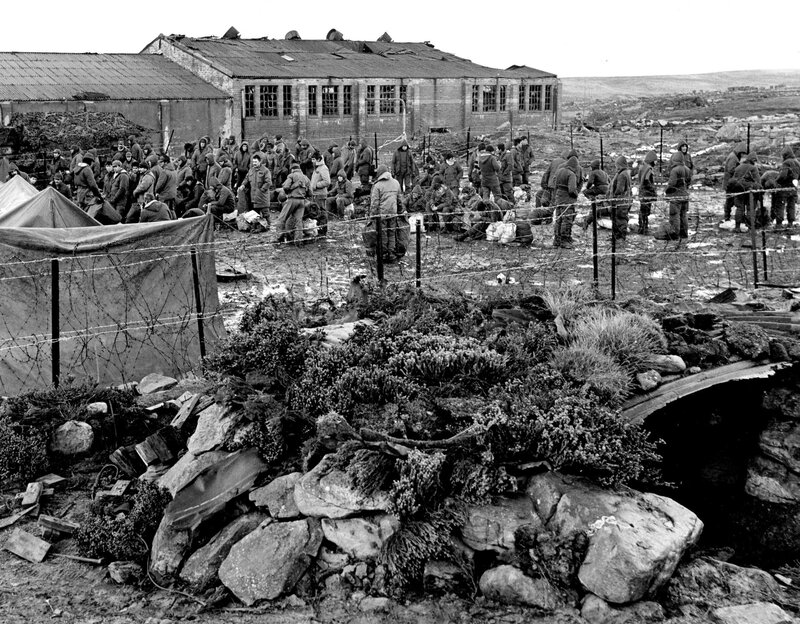 Prisoners at a military camp