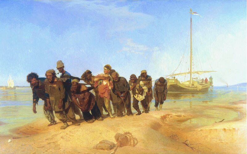Prisoners on a beach