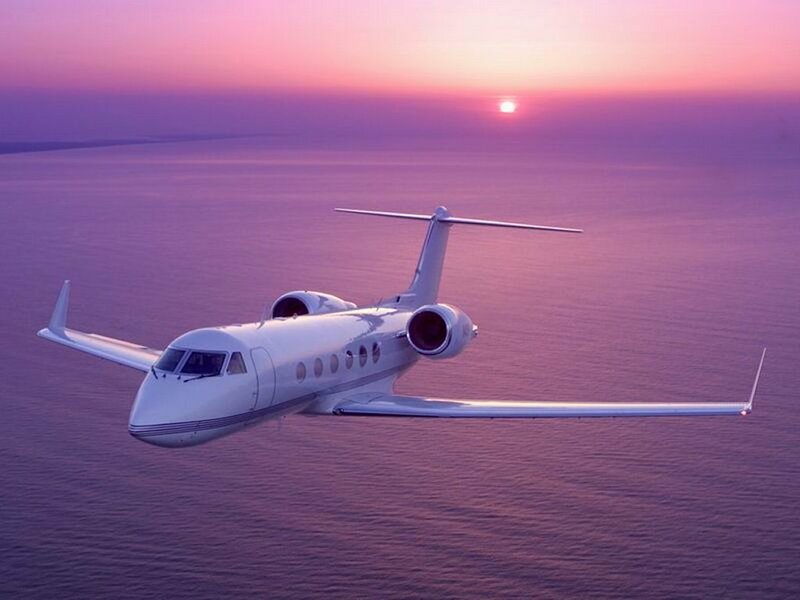 Private Jet Flying — Purple