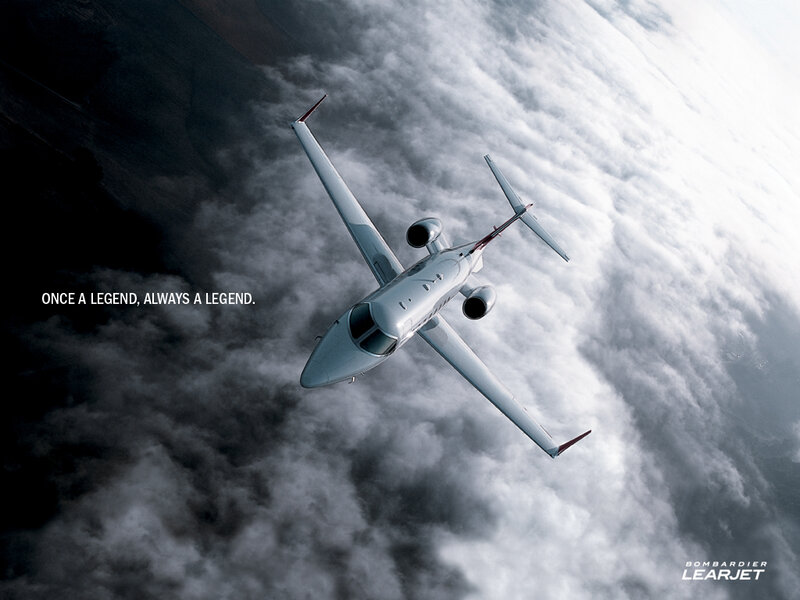 Private Jet in Clouds