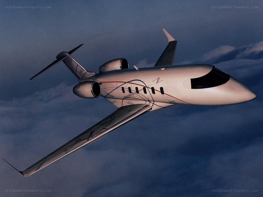private jet in flight