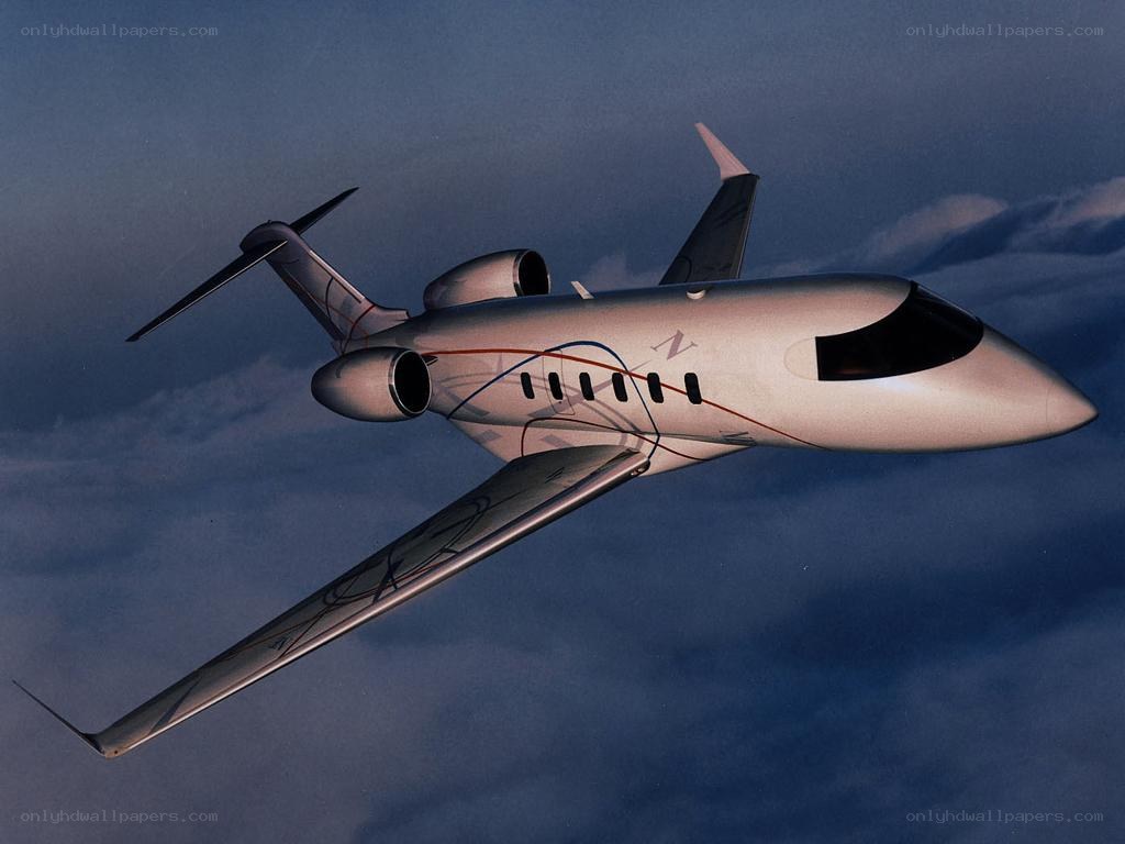private jet in flight