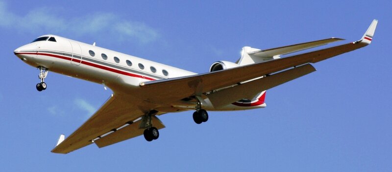 Private Jet in Flight — Blue, Calm