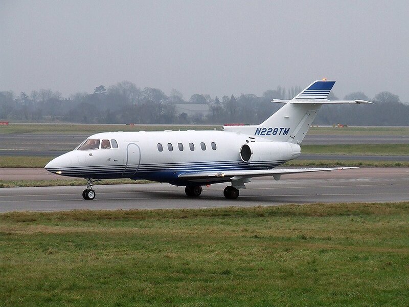 private jet on runway