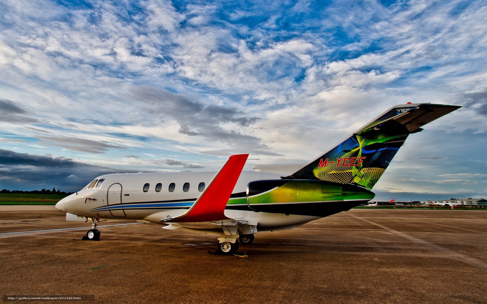 Private jet on tarmac