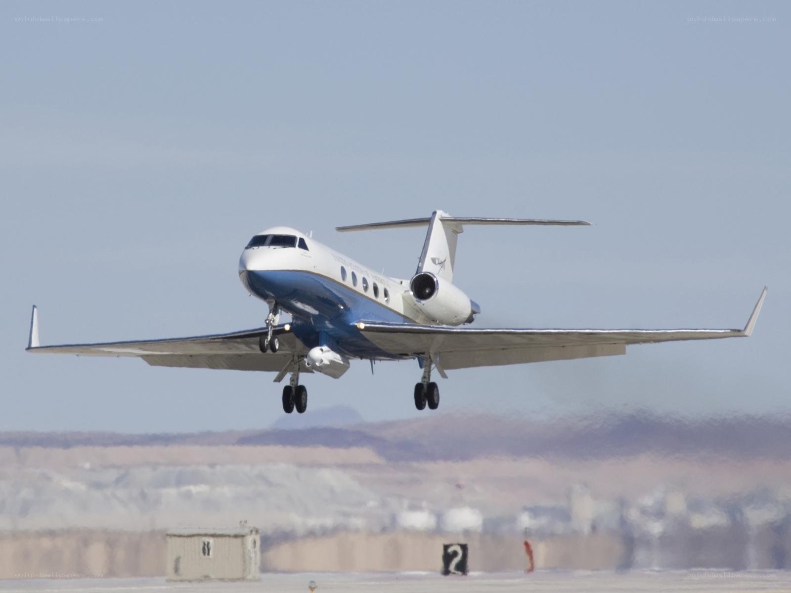 private jet taking off