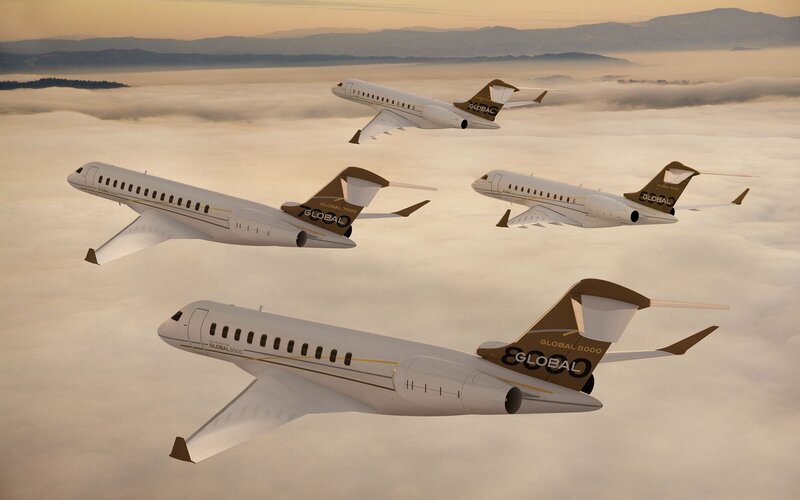 Private Jets in Flight