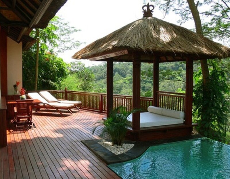 Private Pool Deck — Brown, Serene