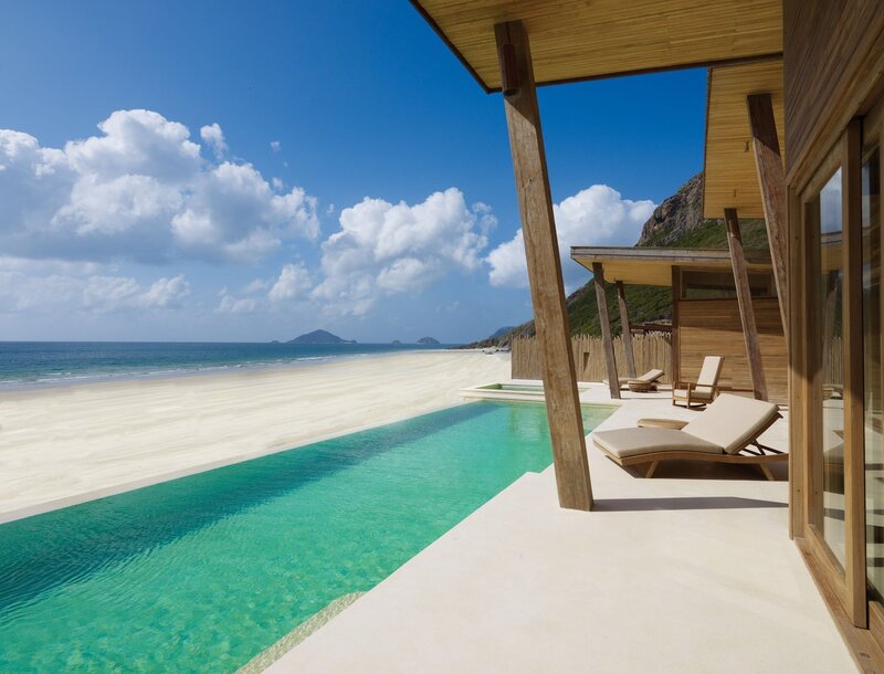 Private Pool on Beach — Blue, Serene, Afternoon