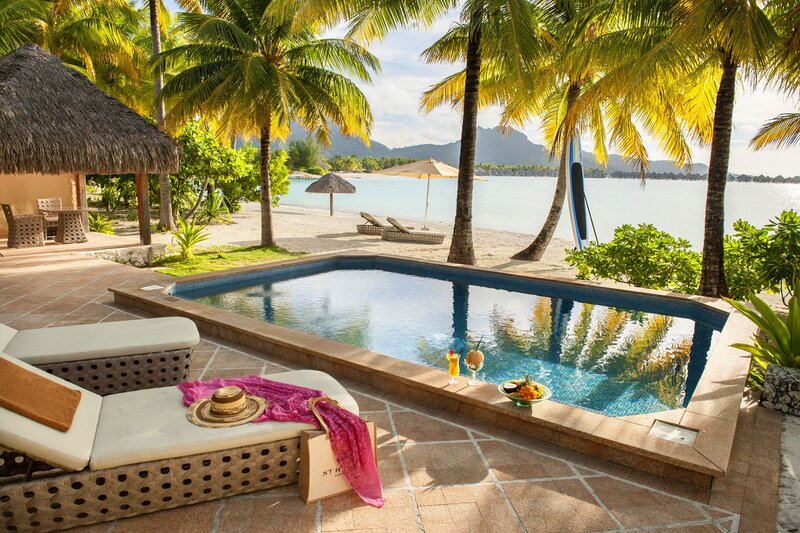 Private Pool on Beach — Blue, Serene