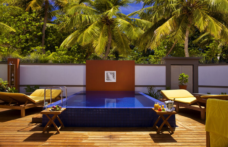 Private Pool with Lounge Chairs — Blue, Serene