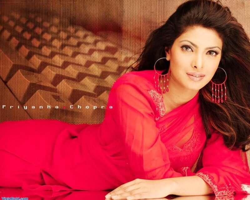 Priyanka Chopra in a red outfit