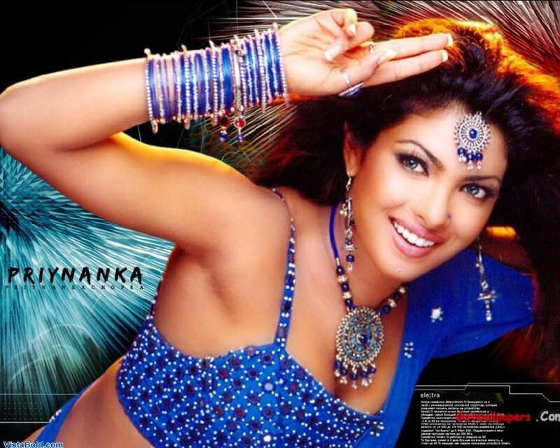 Priyanka Chopra in blue outfit