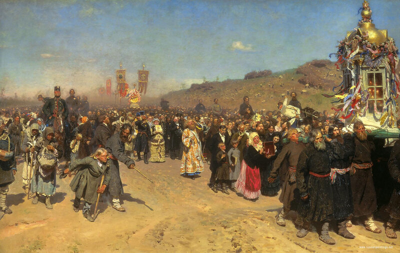 Procession in the countryside