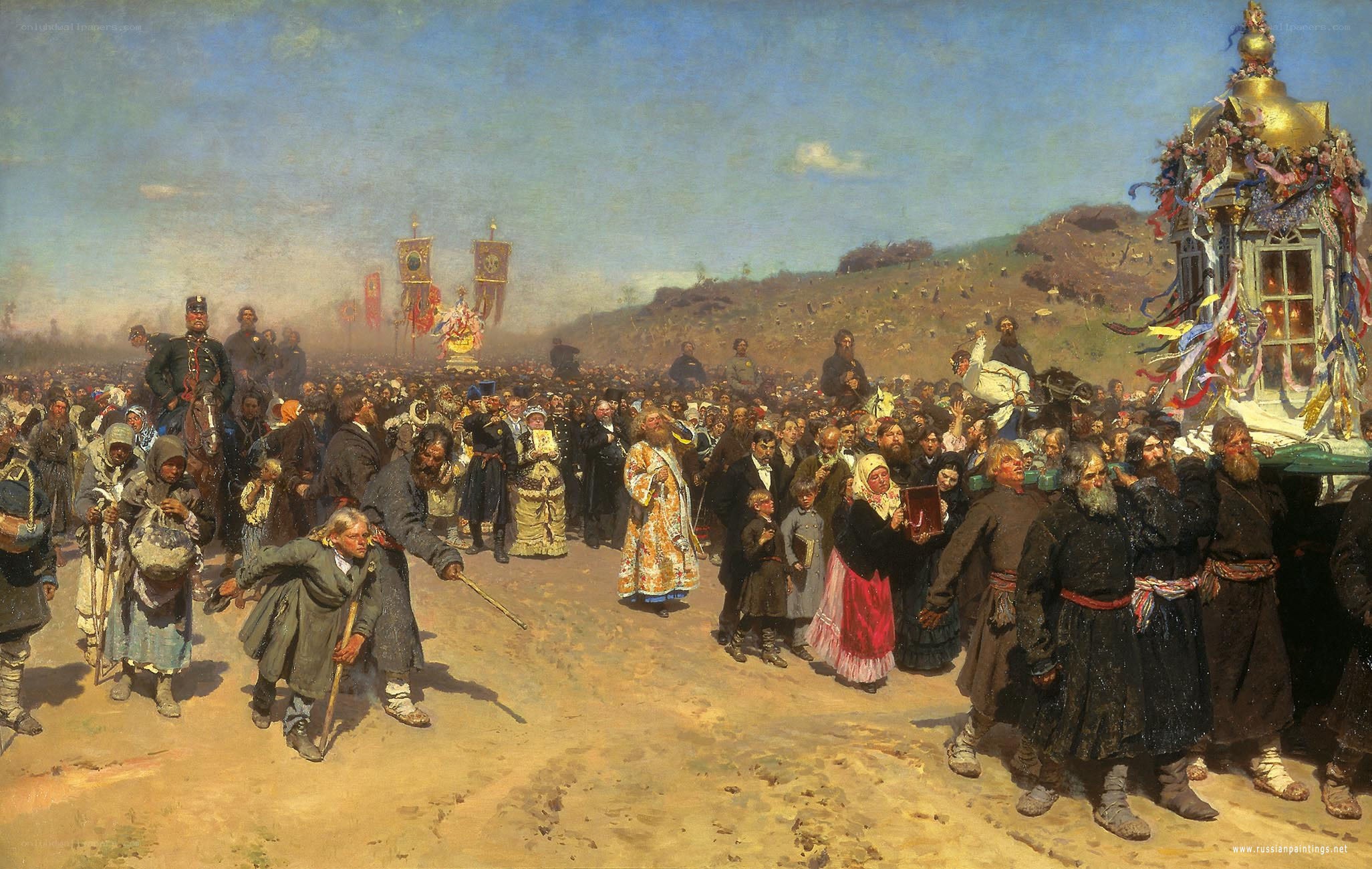 Procession in the countryside