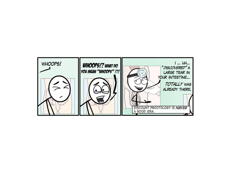 Proctology comic strip