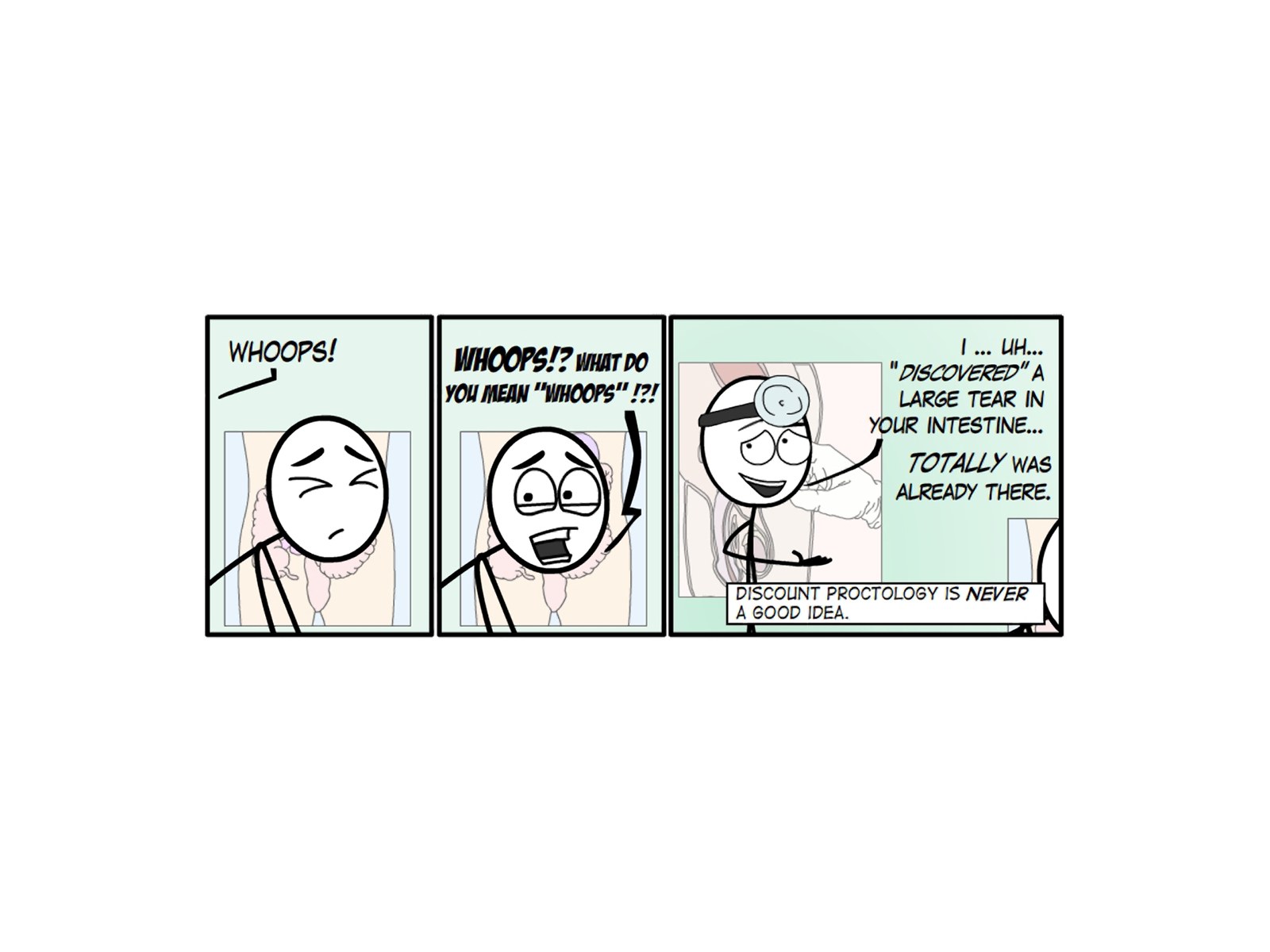 Proctology comic strip