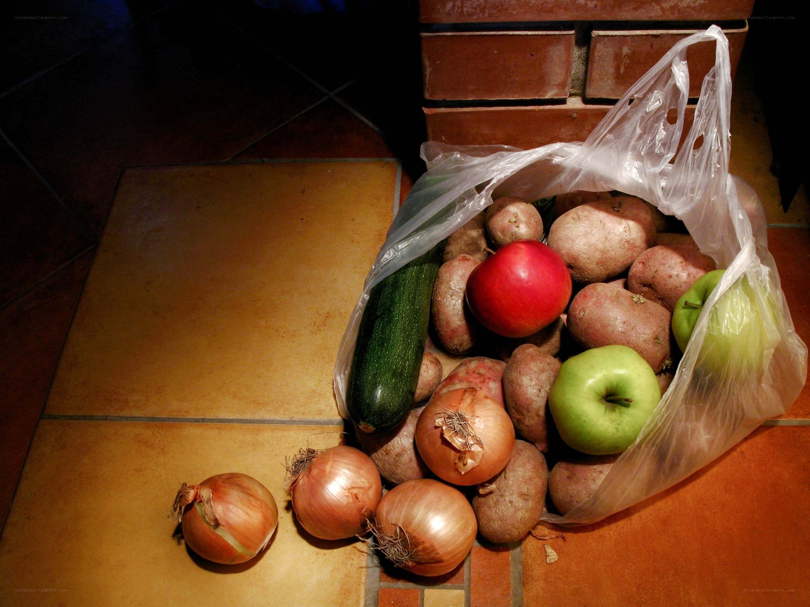 Produce in a plastic bag