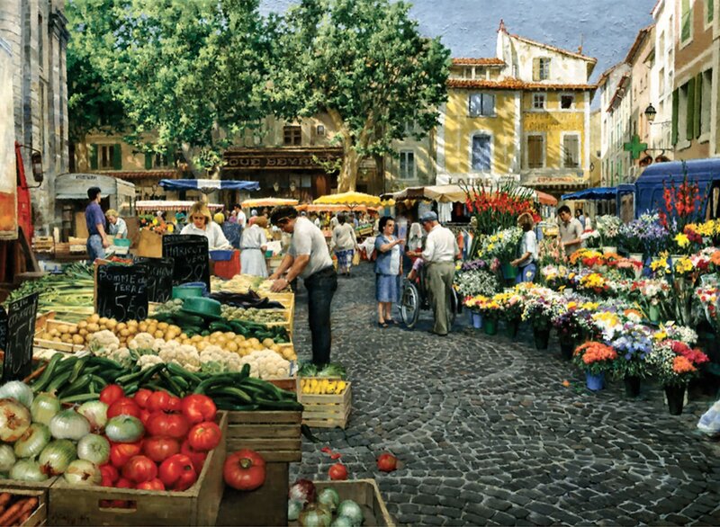 Produce Market in Town