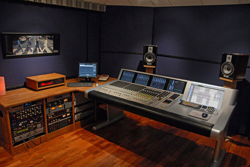 professional recording studio control room