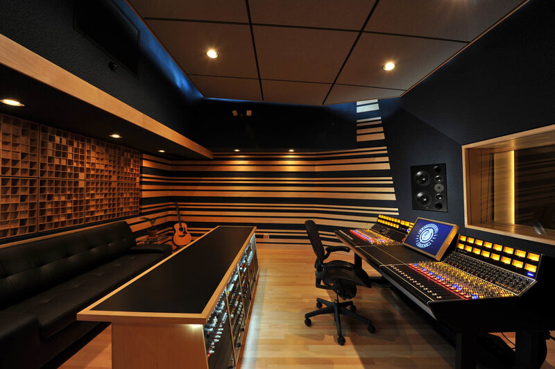 professional recording studio interior