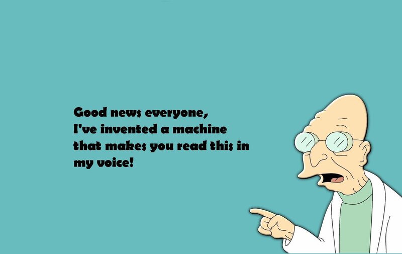 Professor Farnsworth announces invention
