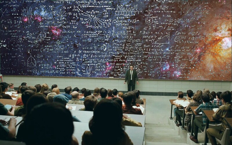 Professor in Classroom — White