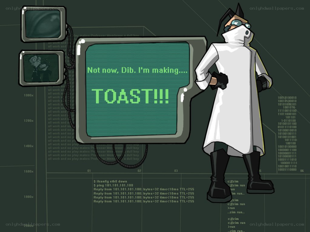 Professor Membrane making toast