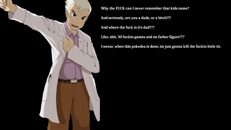 Professor Oak frustrated