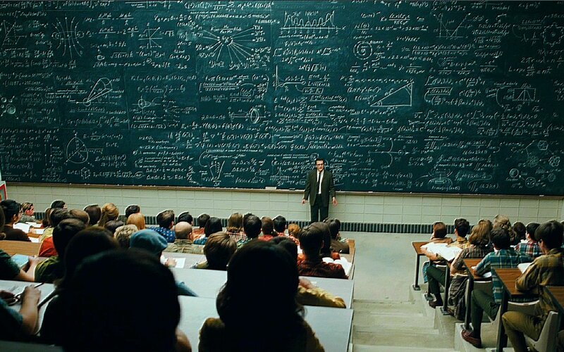 Professor teaching in a lecture hall