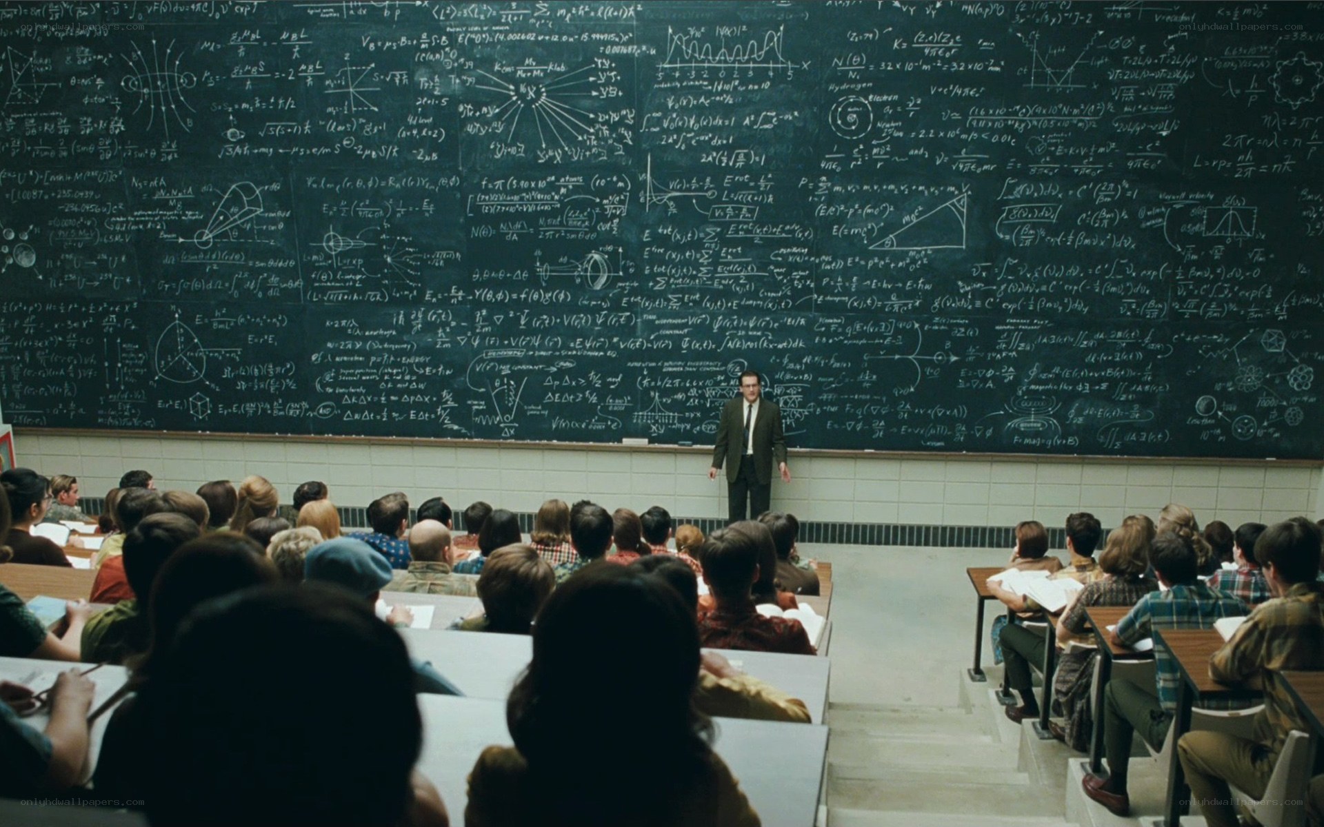 Professor teaching in a lecture hall