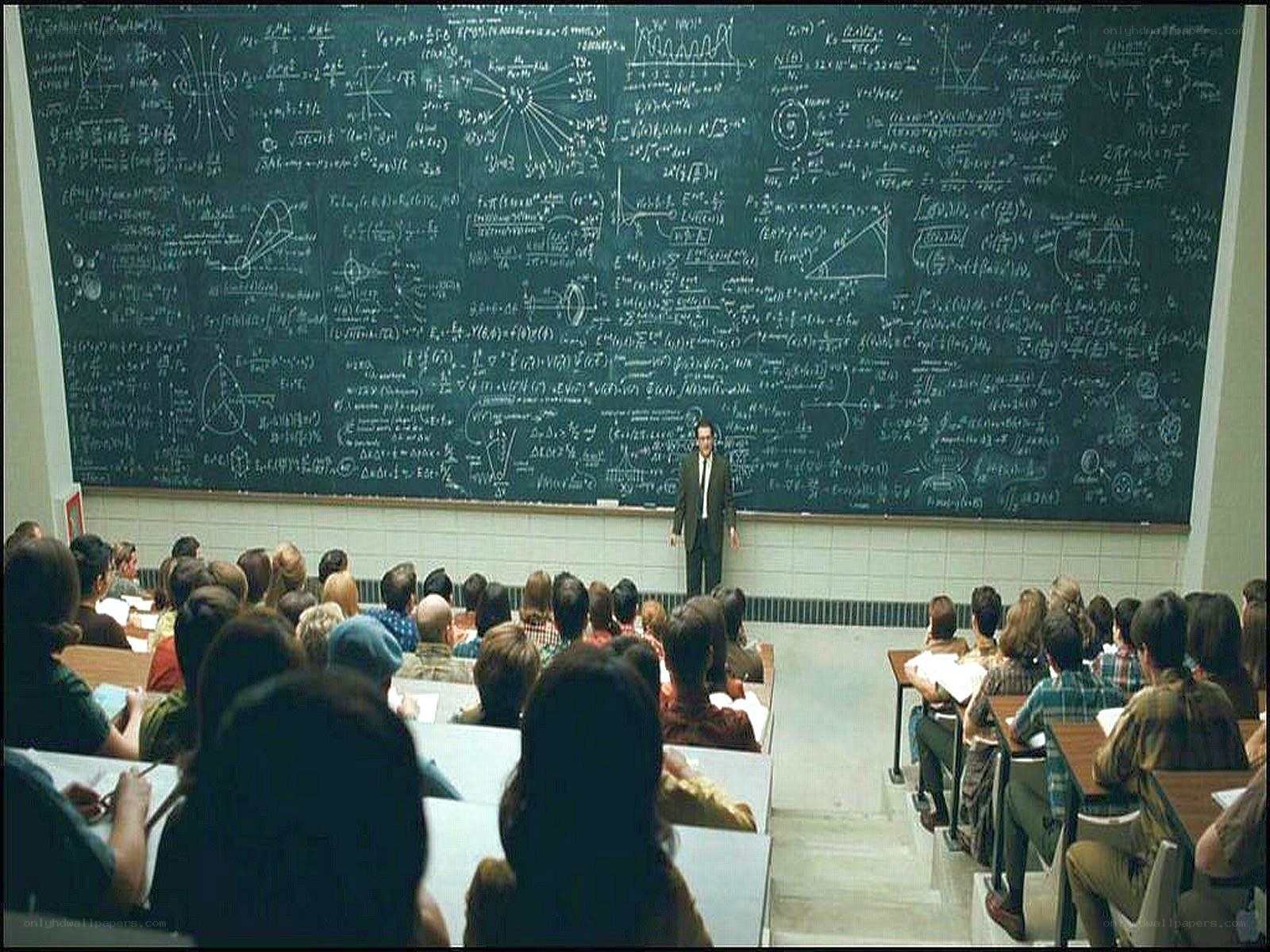 Professor teaching in a lecture hall