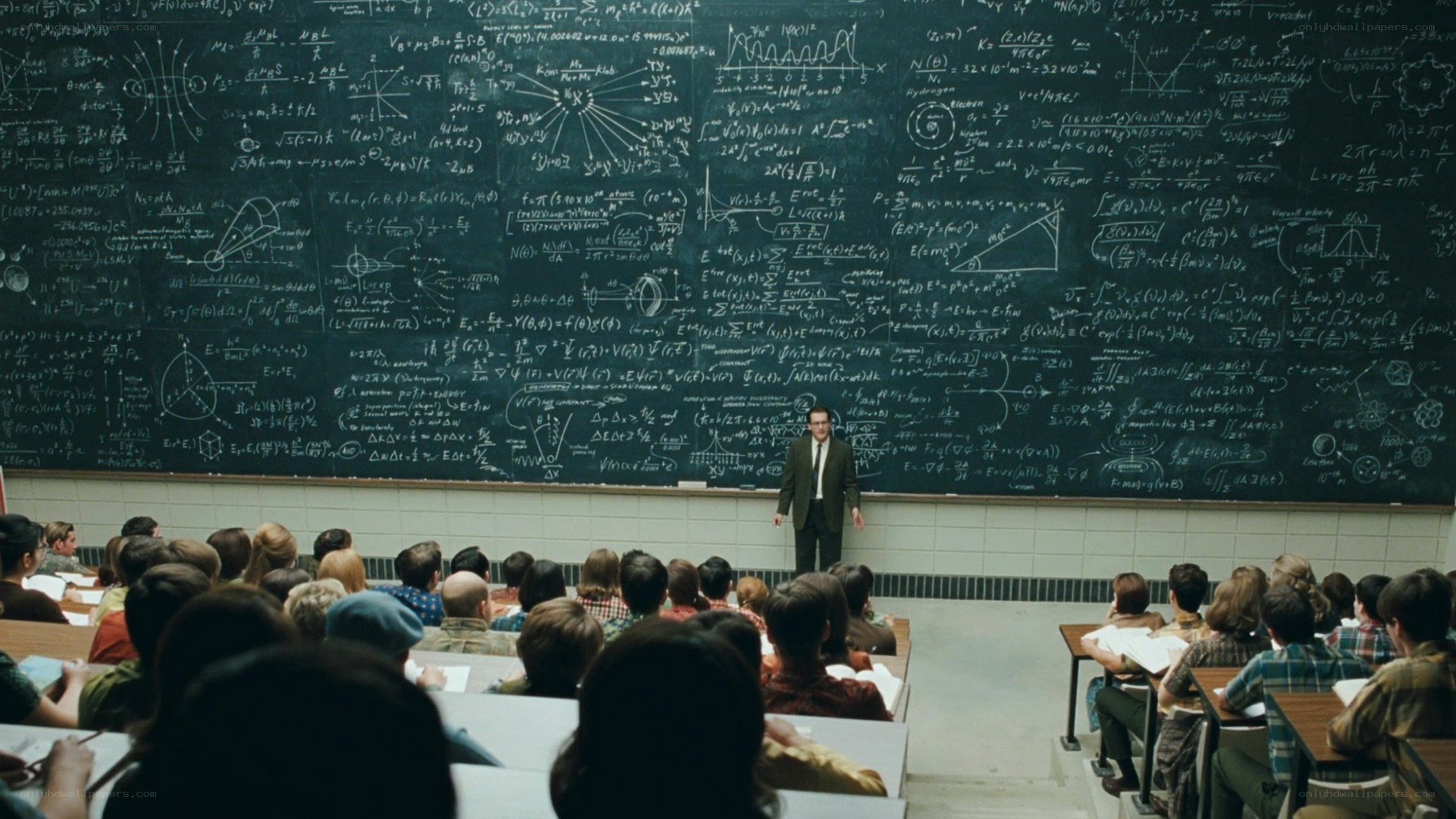 Professor teaching in a lecture hall