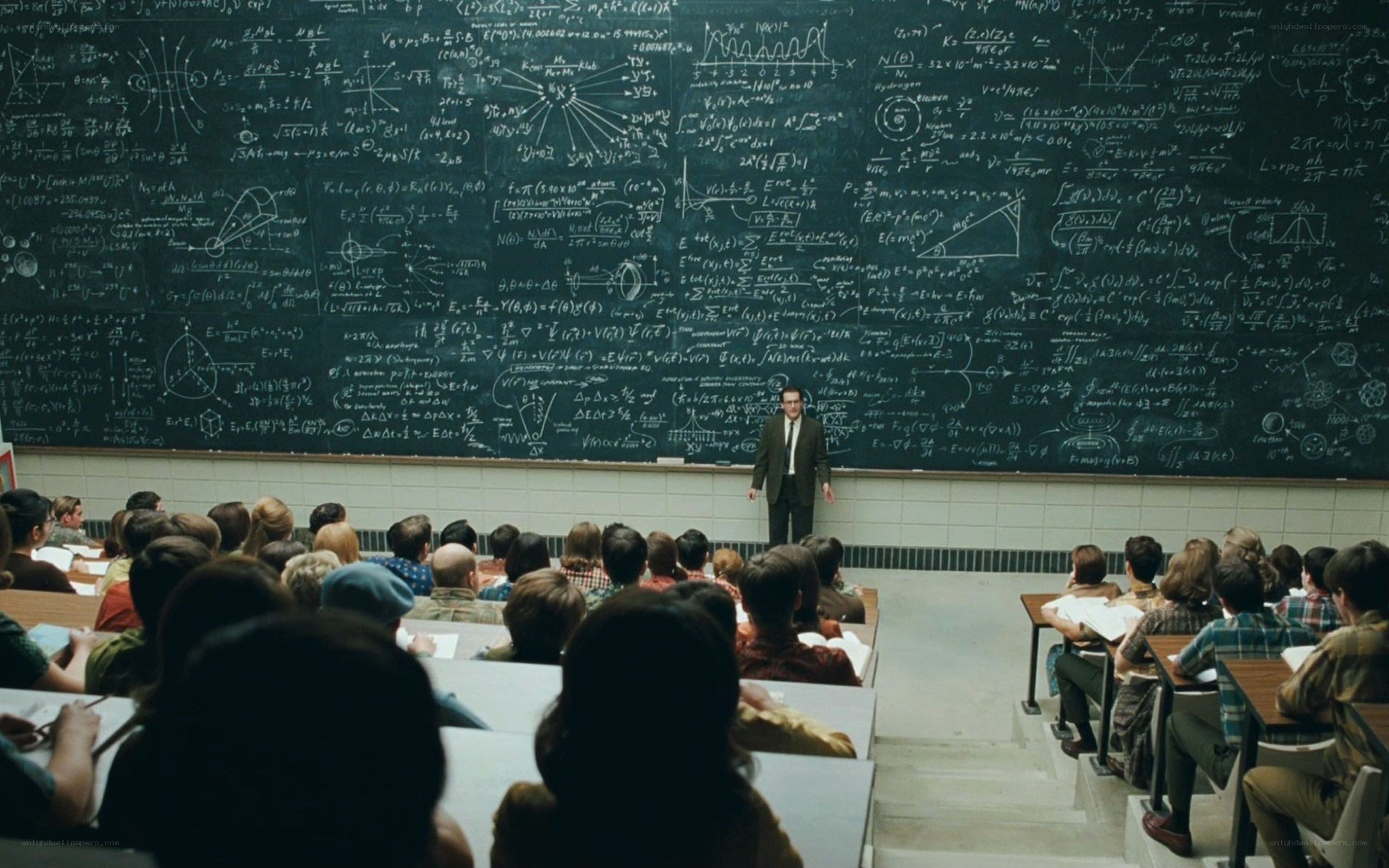 Professor teaching in a lecture hall