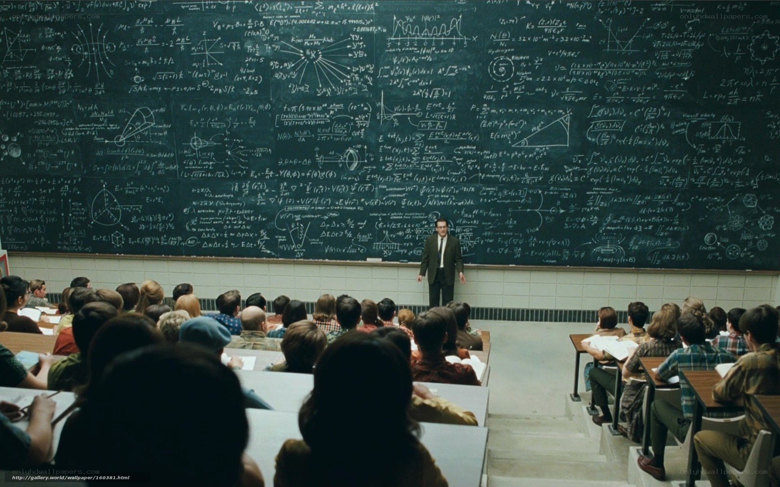 Professor teaching in a lecture hall