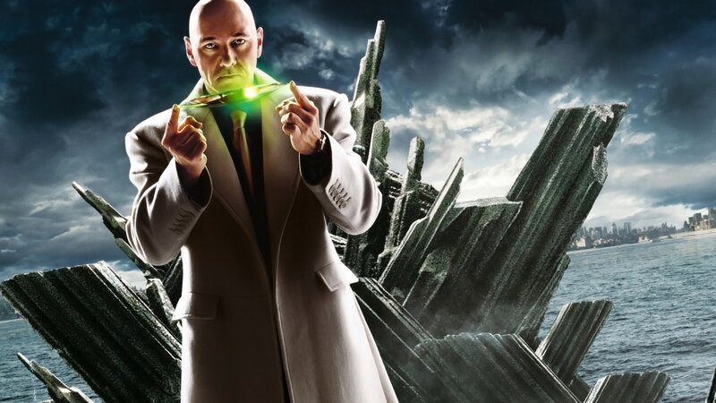 Professor X in a dramatic pose