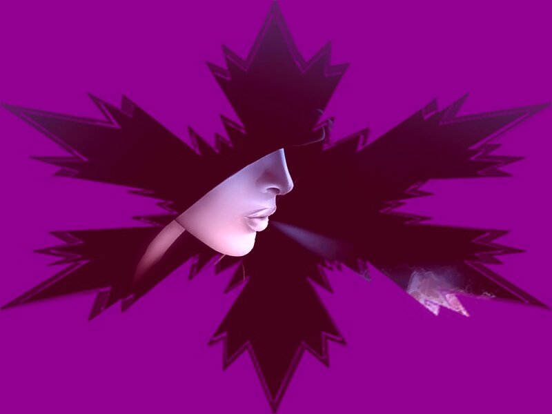 Profile of a Face — Purple
