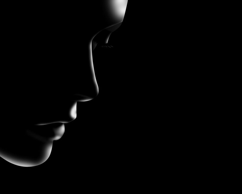 Profile of a Woman — Black