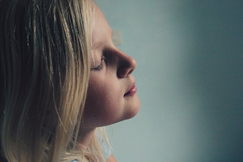 profile of a young girl