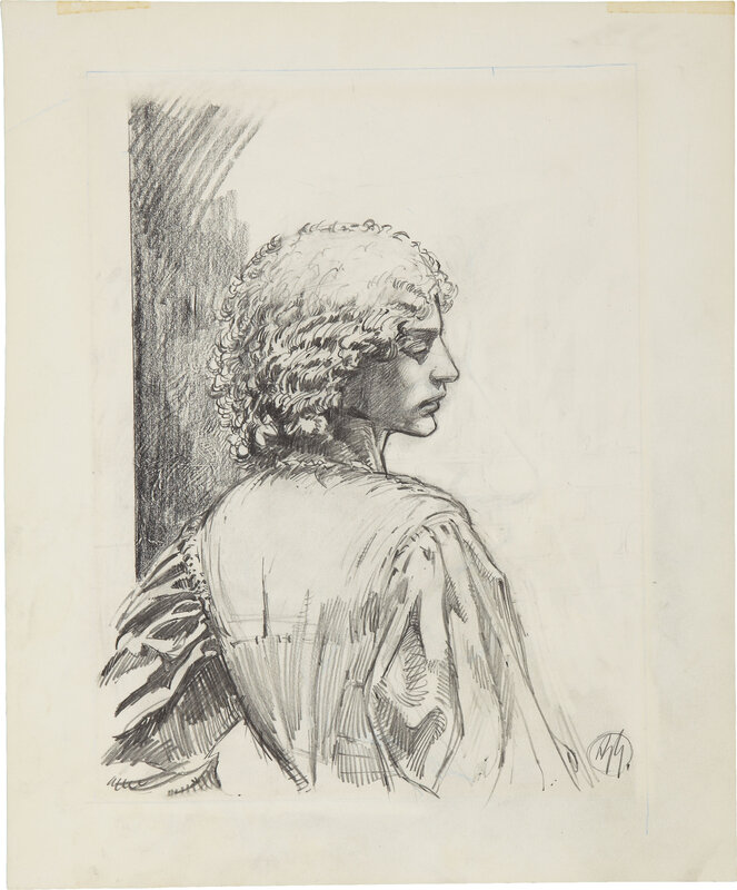 profile sketch of a person