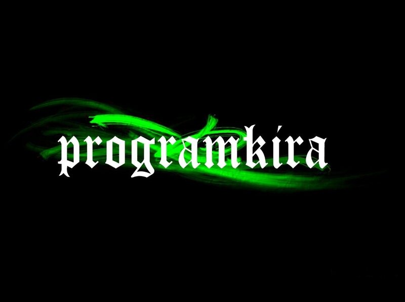 programkira text with green effect