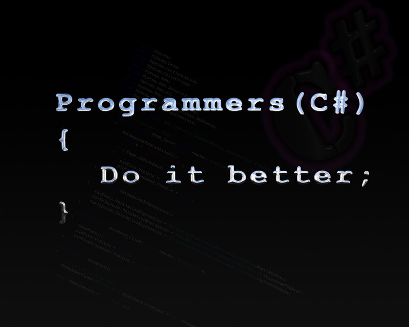 Programmers do it better